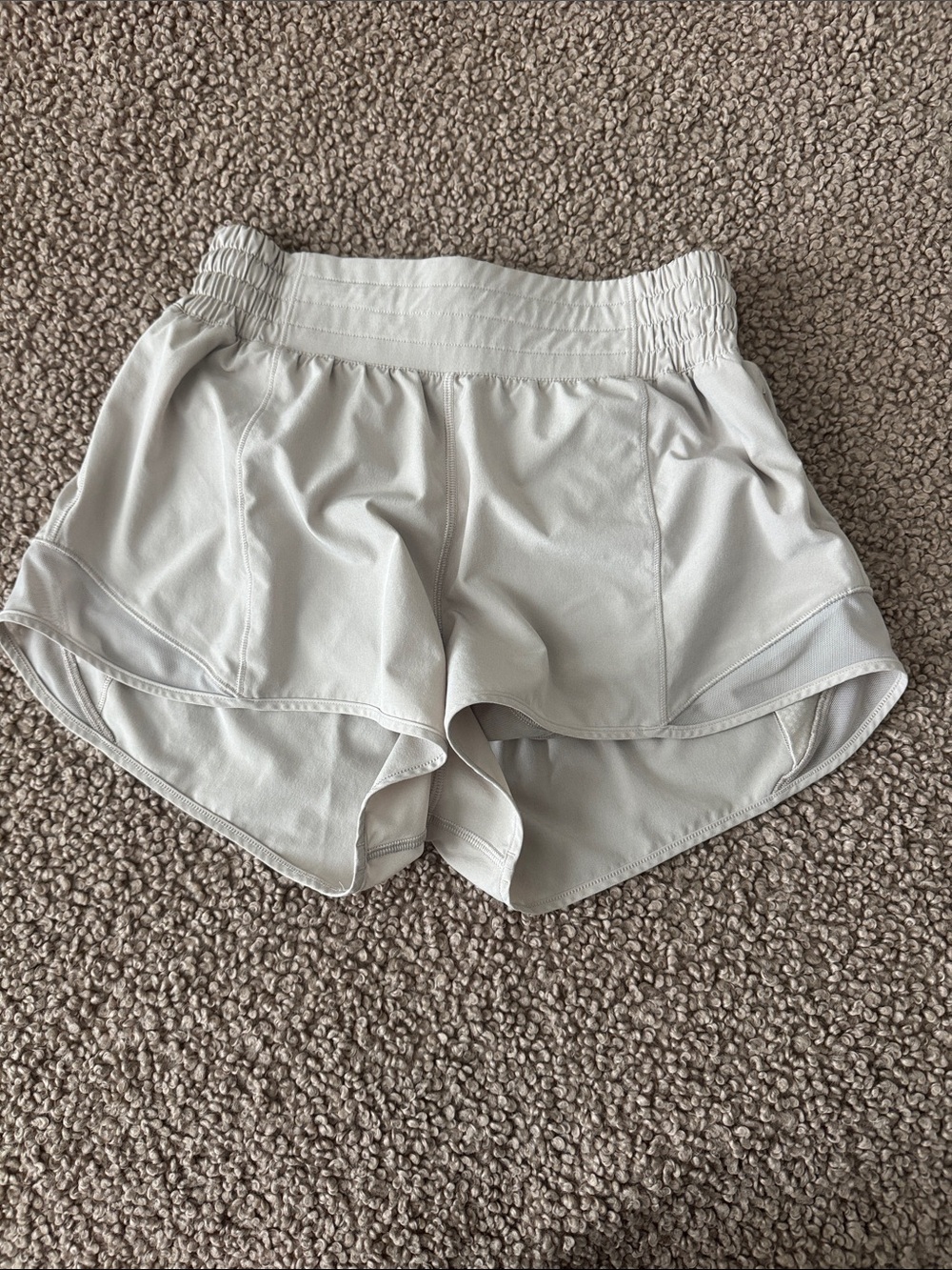 Light tan lululemon shorts
